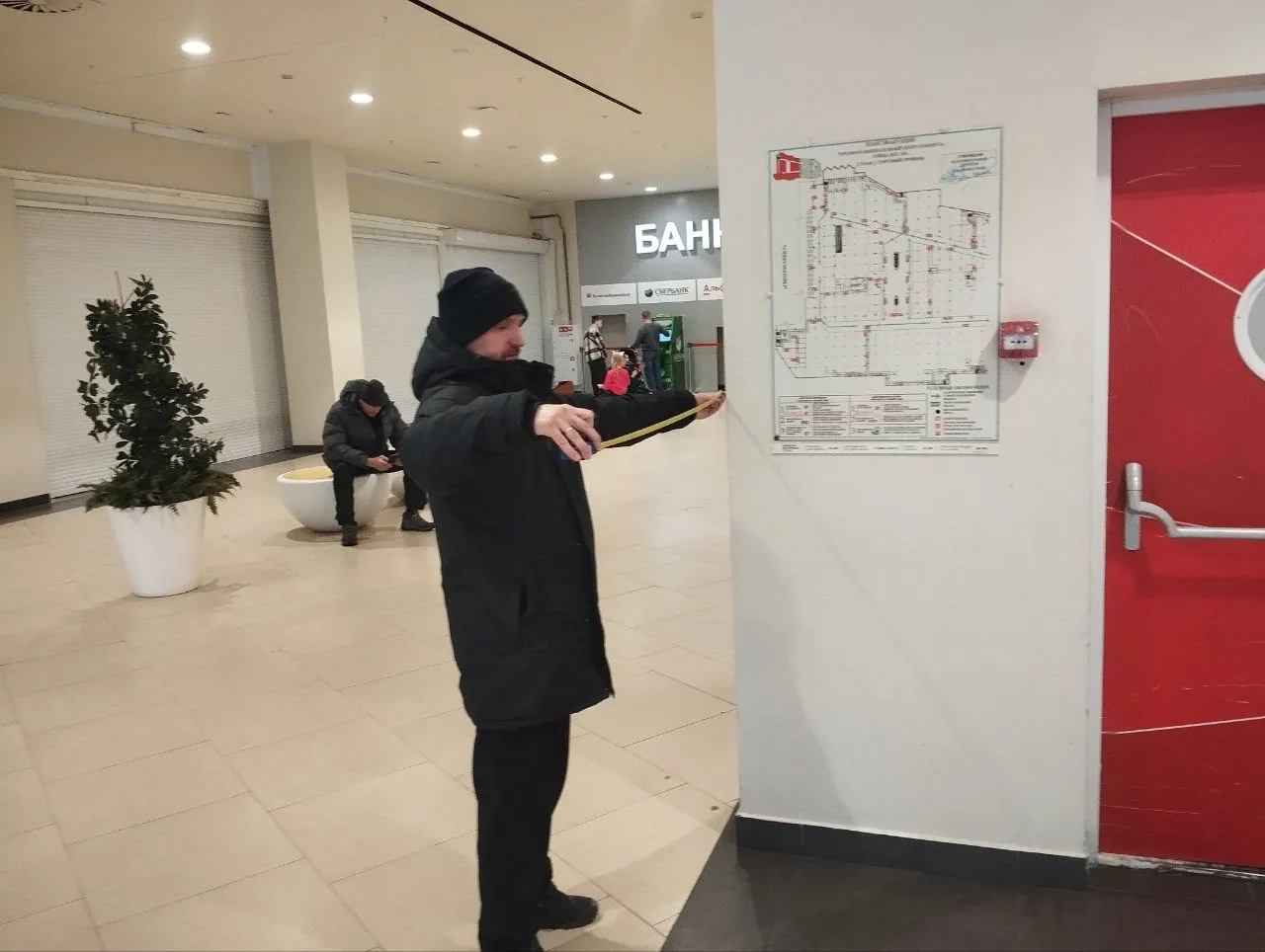 Разметка будущей линии выгородки — Спринт Медиа, Новокузнецк